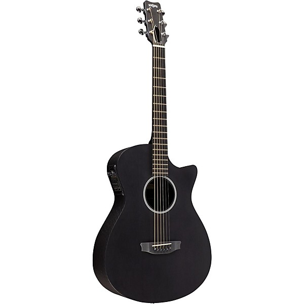 Open Box RainSong Shorty Satin Acoustic-Electric Guitar Level 2 Graphite 888366003626