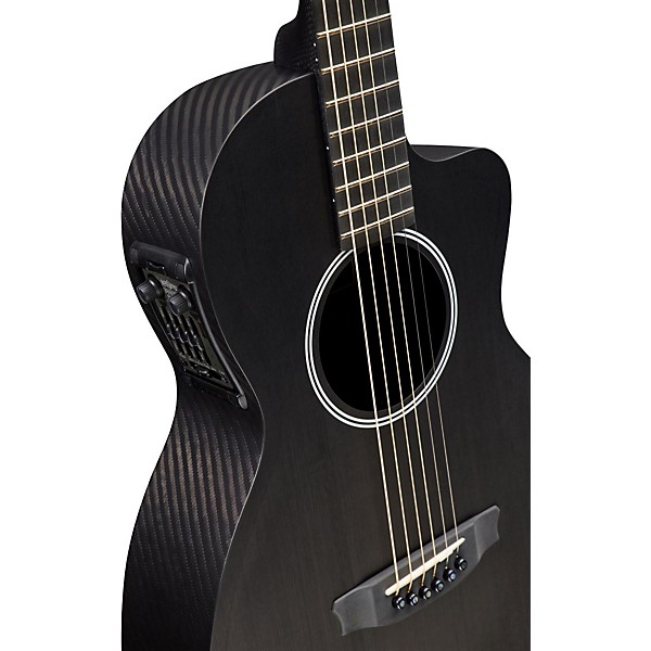 Open Box RainSong P12S Parlor Satin Acoustic-Electric Guitar Level 2 Graphite 888366026779