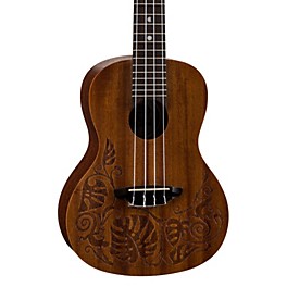 Luna MO Mahogany Concert Ukulele Lizard Design