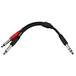 Pig Hog Y Cable Stereo 1/4"(M) to Dual Mono 1/4"(M) 6 in.