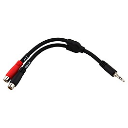 Pig Hog Y Cable Stereo 3.5MM(M) to Dual RCA(F) 6 in.