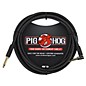 Pig Hog Instrument Cable Black Woven 1/4" to 1/4" Right Angle 10 ft. Black Woven thumbnail