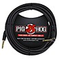 Pig Hog Instrument Cable Black Woven 1/4" to 1/4" Right Angle 20 ft. Black Woven thumbnail