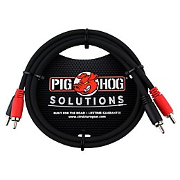 Pig Hog Solutions Dual Cable RCA to RCA 3 ft.