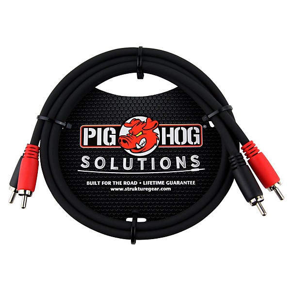 Pig Hog Solutions Dual Cable RCA to RCA 3 ft.