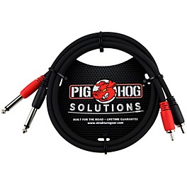 Pig Hog Solutions Dual Cable RCA to 1/4" 6 ft. Pig Hog Solutions Dual Cable RCA to 1/4" 3 ft.