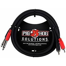 Pig Hog Solutions Dual Cable RCA to 1/4" 6 ft.