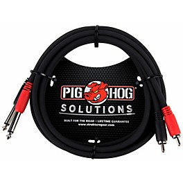 Pig Hog Solutions Dual Cable RCA to 1/4" 6 ft. Pig Hog Solutions Dual Cable RCA to 1/4" 6 ft.