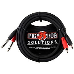 Pig Hog Solutions Dual Cable RCA to 1/4" 10 ft.
