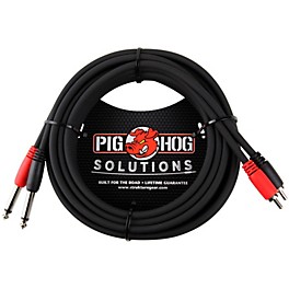 Pig Hog Solutions Dual Cable RCA to 1/4" 6 ft. Pig Hog Solutions Dual Cable RCA to 1/4" 15 ft.