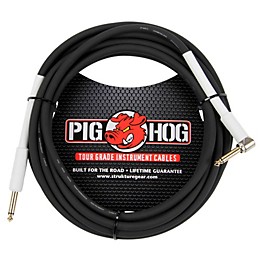 Pig Hog Instrument Cable 1/4" - 1/4" Right Angle (10 ft.) 18.5 ft.