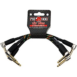 Pig Hog Instrument Cables Lil Pigs 6 in. Patch... Pig Hog Instrument Cables Lil Pigs 6 in. Patch Cables (3-Pack) Rasta Stripe