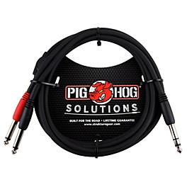 Pig Hog Solutions TRS(M) to Dual 1/4" Insert Cable 3 ft. Pig Hog Solutions TRS(M) to Dual 1/4" Insert Cable 6 ft.