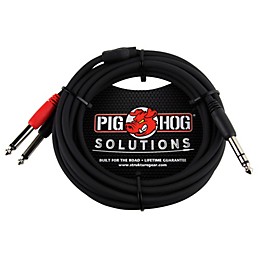 Pig Hog Solutions TRS(M) to Dual 1/4" Insert Cable 10 ft.