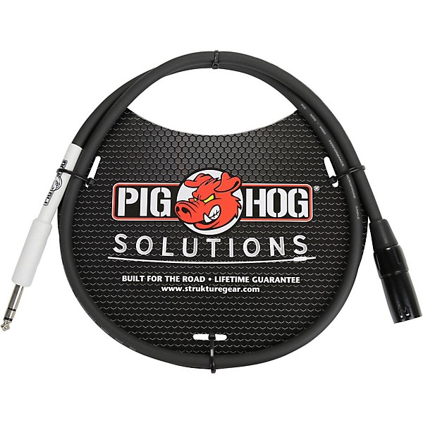 Pig Hog Solutions XLR(M) to 1/4" TRS Adapter Cable 3 ft.