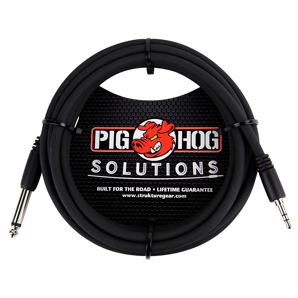 Pig Hog Solutions 3.5mm TRS to 1/4in Mono Adapter Cable (10 ft.)