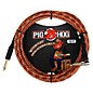Pig Hog Instrument Cable Western Plaid 1/4" to 1/4" Right Angle 10 ft. Western Plaid thumbnail