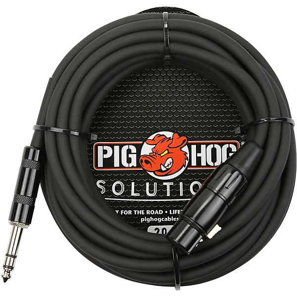 Pig Hog Solutions TRS(M) to XLR(F) Balanced Adapter Cable 20 ft.