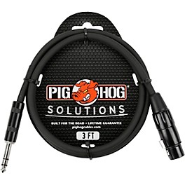 Pig Hog Solutions TRS(M) to XLR(F) Balanced Adapter Cable ... Pig Hog Solutions TRS(M) to XLR(F) Balanced Adapter Cable 3 ft.