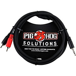 Pig Hog Solutions Stereo Breakout Cable 3.5 mm to Dual RCA 3 ft.