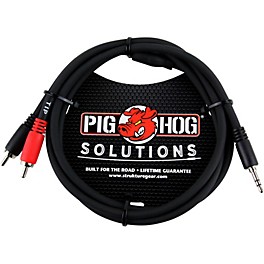 Pig Hog Solutions Stereo Breakout Cable 3.5 mm to Dual RC... Pig Hog Solutions Stereo Breakout Cable 3.5 mm to Dual RCA 3 ft.