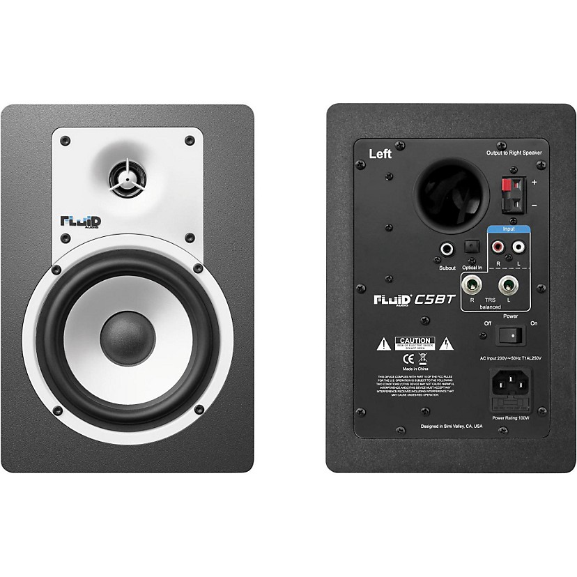 Fluid Audio C5BT 5-inch Bluetooth Active Studio Monitor Pair 