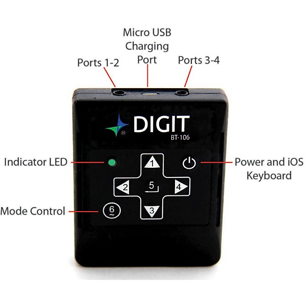 AirTurn DIGIT Wireless Bluetooth Multi-Purpose Remote