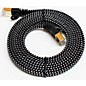 Tera Grand CAT7 10 Gigabit Ethernet Ultra Flat Braided Cable, Black/White 6 ft. Black and White thumbnail