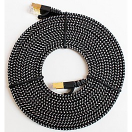 Tera Grand CAT7 10 Gigabi... Tera Grand CAT7 10 Gigabit Ethernet Ultra Flat Braided Cable, Black/White 12 ft. Black and White