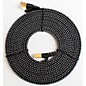 Tera Grand CAT7 10 Gigabit Ethernet Ultra Flat Braided Cable, Black/White 12 ft. Black and White thumbnail