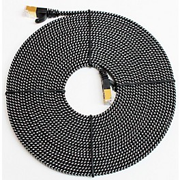 Tera Grand CAT7 10 Gigabi... Tera Grand CAT7 10 Gigabit Ethernet Ultra Flat Braided Cable, Black/White 25 ft. Black and White