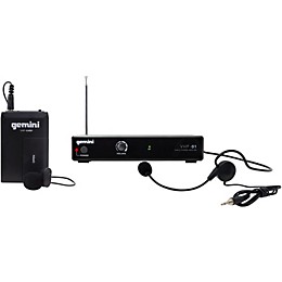Open Box Gemini VHF-01HL Single Headset/Lavalier Wireless System Level 1 Band C8