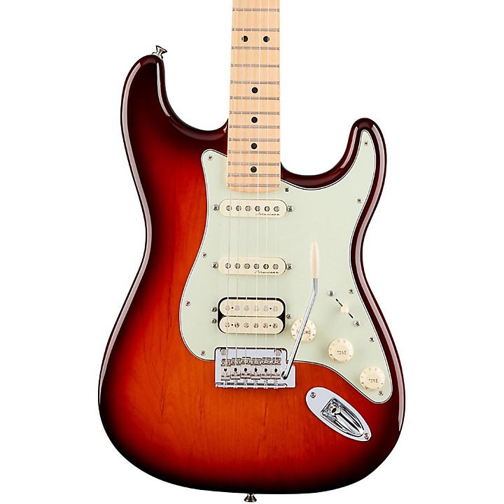 ギター FENDER MEXICO Stratocaster HSS Fender Deluxe HSS Stratocaster with Maple Fingerboard Tobacco