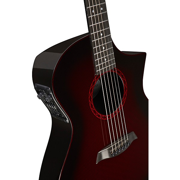 Open Box Composite Acoustics GX ELE Acoustic-Electric Guitar Level 2 Wine Red Burst 190839635280