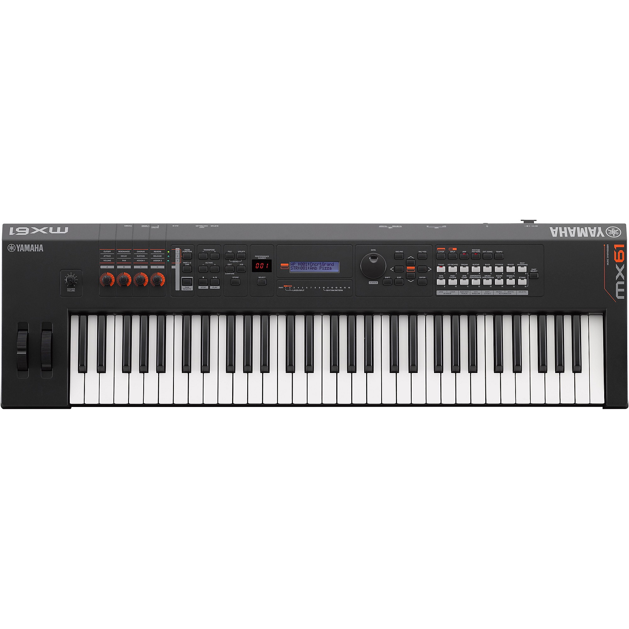 Yamaha MX61 61 Key Music Production Synthesizer Black | Guitar 