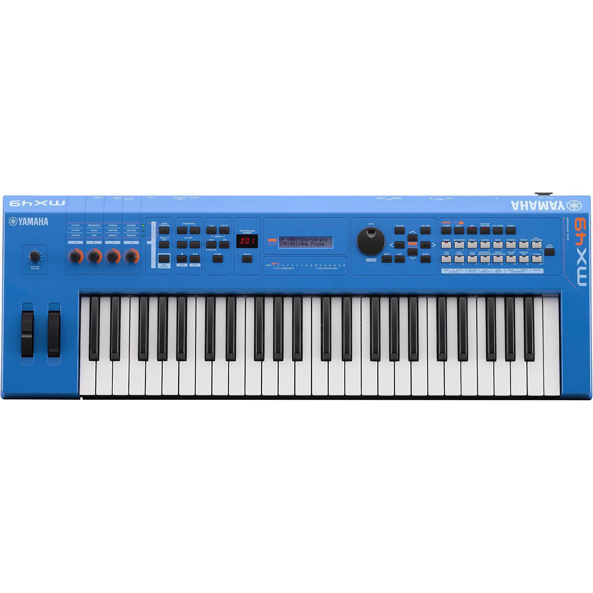 Yamaha MX49 49-Key Music Production Synthesizer Electric Blue 