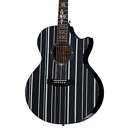 Schecter Guitar Research Synyster Gates 3700 Acoustic-Electric Guitar Gloss Black with Silver Pinstripes