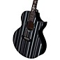 Schecter Guitar Research Synyster Gates 3700 Acoustic-Electric Guitar Gloss Black with Silver Pinstripes