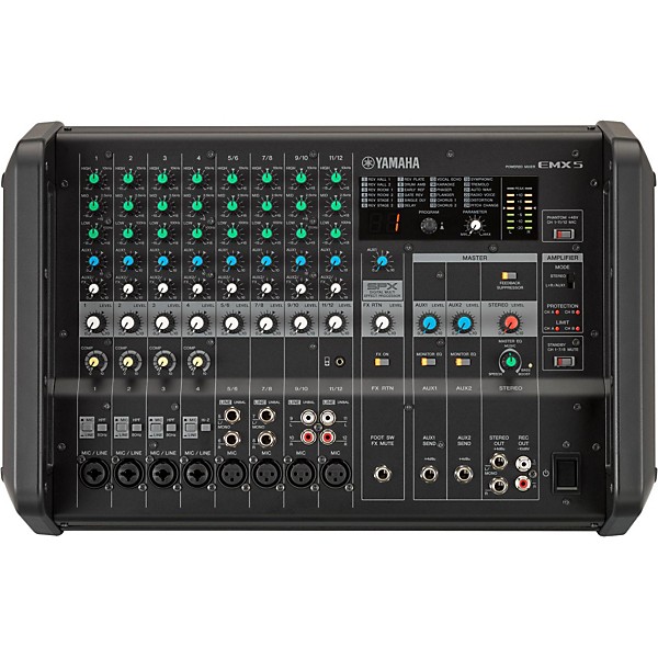 Yamaha EMX5 12-Input Powered Mixer With Dual 630W Amp