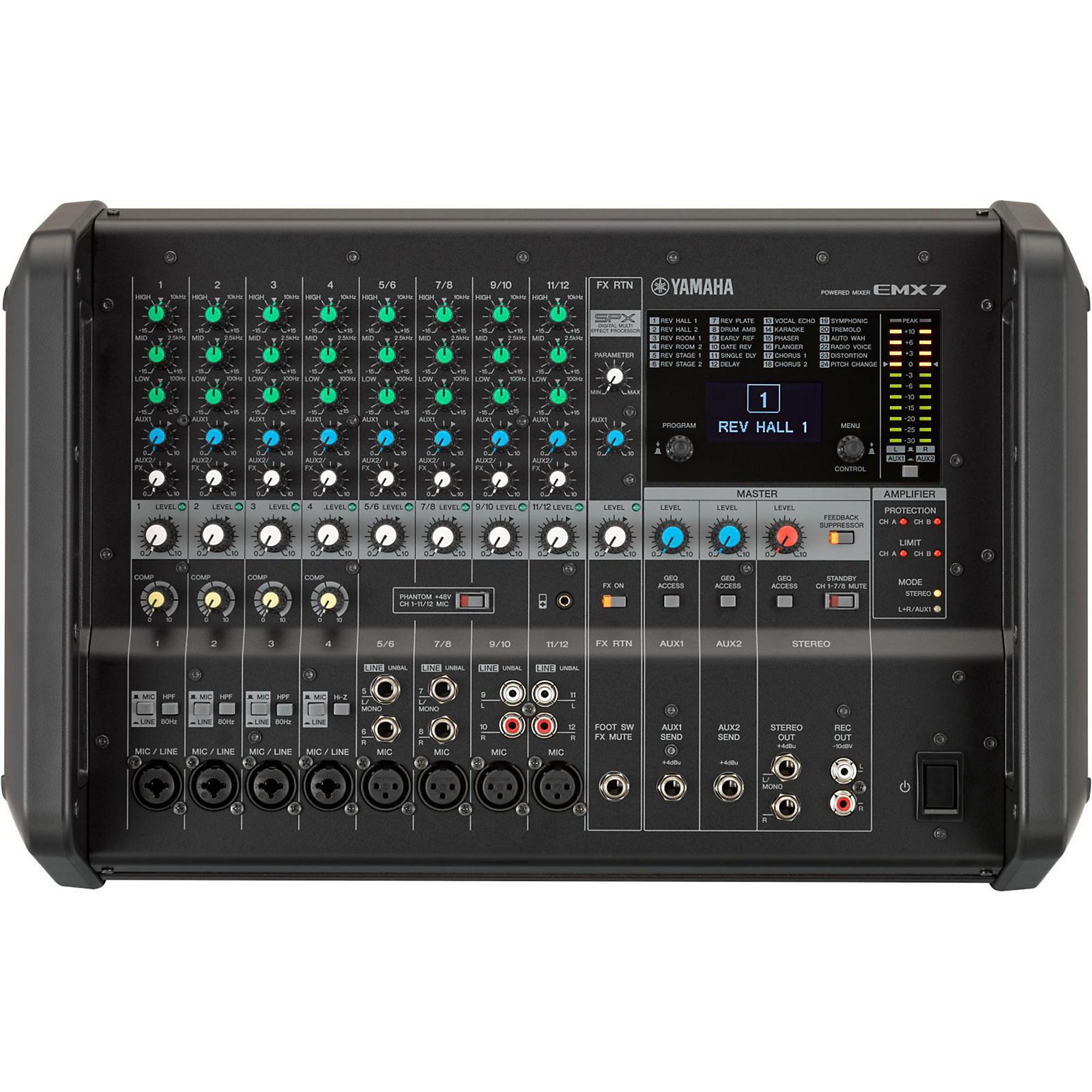 Yamaha EMX7 12-Input Powered Mixer With Dual 710-Watt Amp