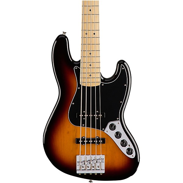 Open Box Fender Deluxe Active Jazz Bass V , Maple Fingerboard Level 2 3-Color Sunburst 194744343681