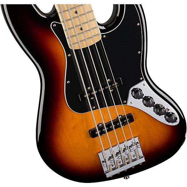 Open Box Fender Deluxe Active Jazz Bass V , Maple Fingerboard Level 2 3-Color Sunburst 194744323096