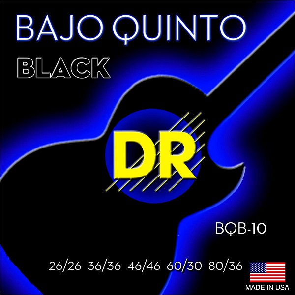 DR Strings Bajo Quinto Black Coated 10 String