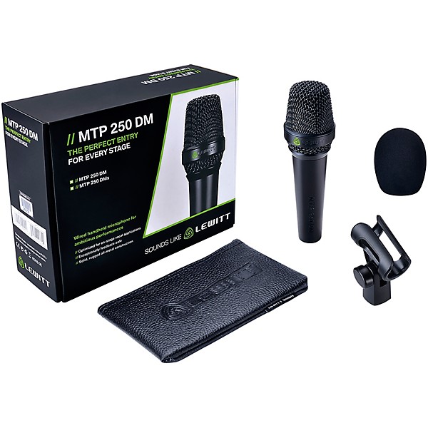 LEWITT MTP-250 DMs Cardioid Dynamic Microphone with On/Off Switch Black