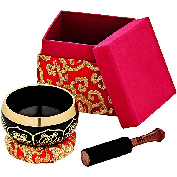 MEINL Sonic Energy Ornamental Series Singing Bowl With Mallet, Cushion Ring & Display Box, 3.9" Red