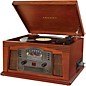 Open Box Crosley Lancaster All-in-one Belt-Drive Turntable Record Player with CD, Cassette and Radio Level 1 Paprika