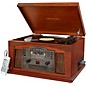 Open Box Crosley Lancaster All-in-one Belt-Drive Turntable Record Player with CD, Cassette and Radio Level 1 Paprika