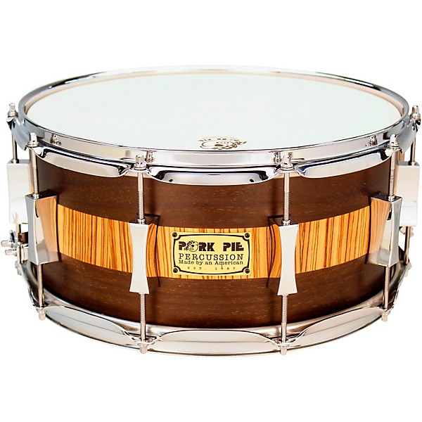 Open Box Pork Pie Exotic Rosewood Zebrawood Snare Drum Level 1 14 x 6.5 in.