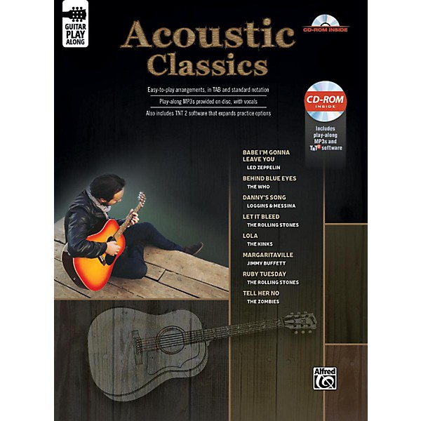 Alfred Acoustic Classics Guitar Play-Along Guitar TAB Book & CD-ROM Songbook