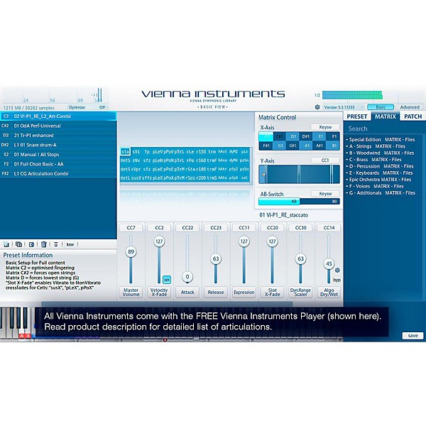 Vienna Symphonic Library Clarinet (Eb) Upgrade to Full Library Software Download